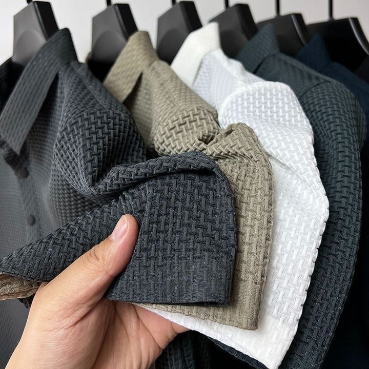 Men's Premium Textured Collared Shirt