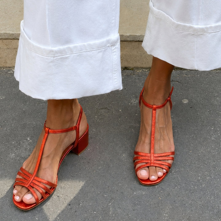 Antibes T-Strap Low-Block Women’s Sandals