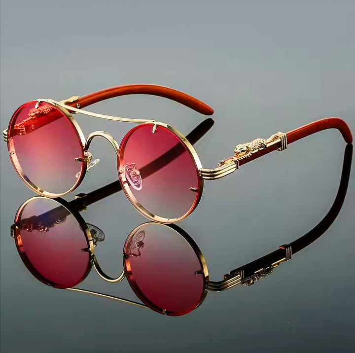 Golden Panther Vintage Glasses