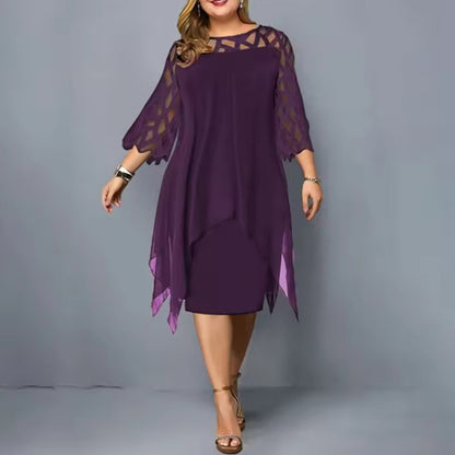 Serelina Plus Size Midi Dress