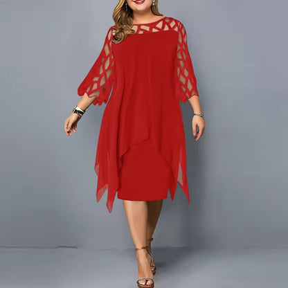 Serelina Plus Size Midi Dress