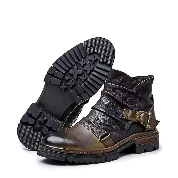 Toretto Leather Biker Boots