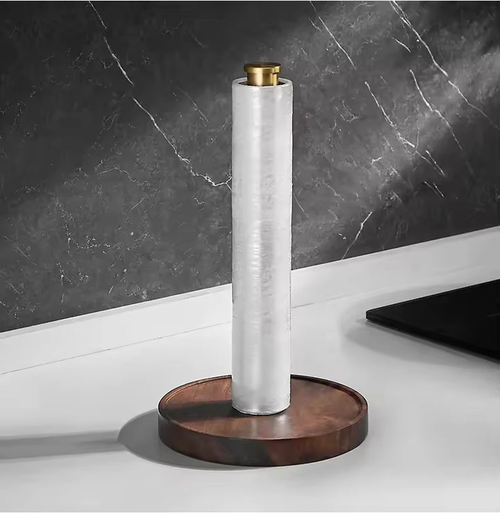 Crafted Walnut Paper Towel Holder