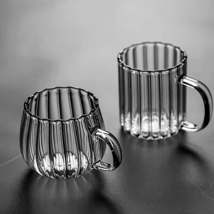 Handcrafted Glass Ruffle Mugs