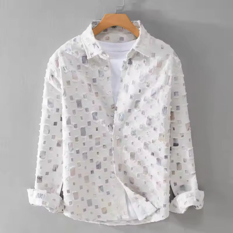 Denim Frayed Shirt
