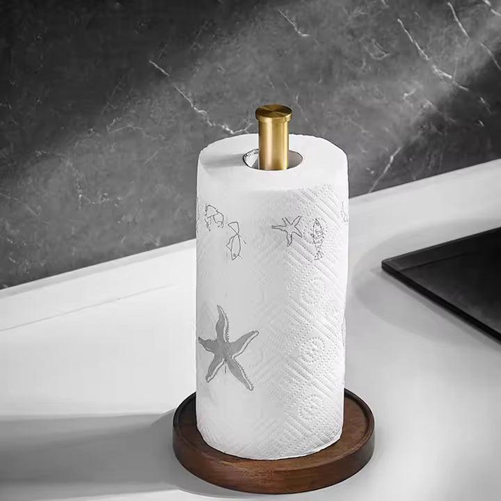 Crafted Walnut Paper Towel Holder