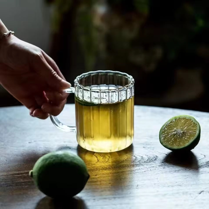 Handcrafted Glass Ruffle Mugs