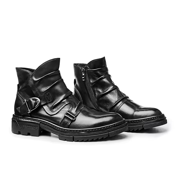 Toretto Leather Biker Boots