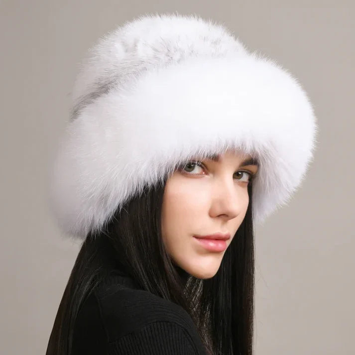 Siberian Aurora - Knitted Mink Fur Hat