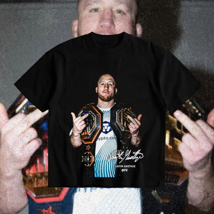 Justin Gaethje UFC Champion Cotton T-Shirt