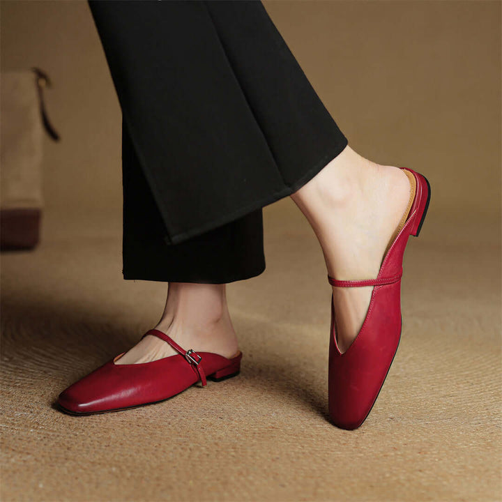 Vera Leather Mules
