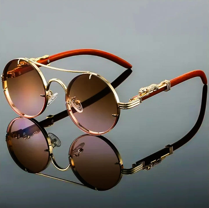 Golden Panther Vintage Glasses